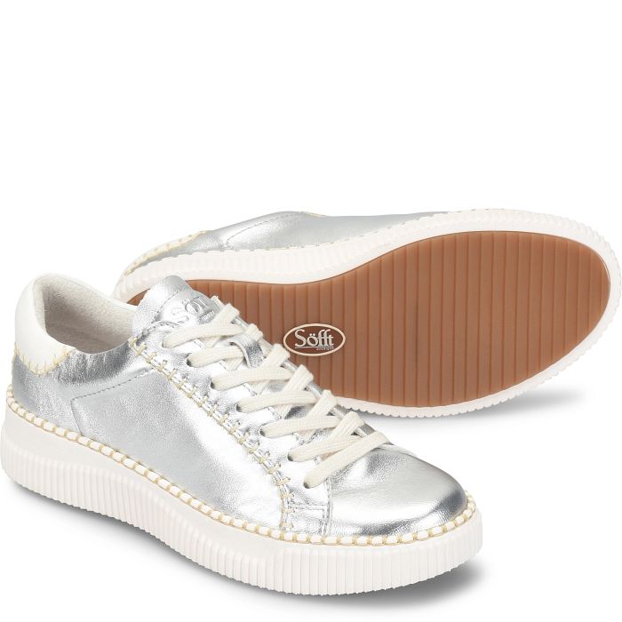 söfft Frazier Shop Sneakers Lace-Up Sneakers Silver/True White (Metallic)