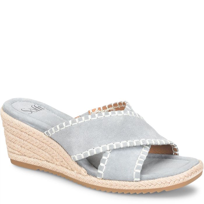 Söfft Indie Shop Sandals Wedge Sandals Chambray Suede (Blue)