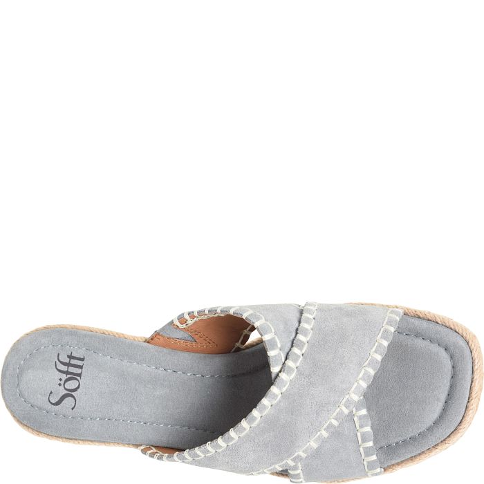 Söfft Indie Shop Sandals Wedge Sandals Chambray Suede (Blue)