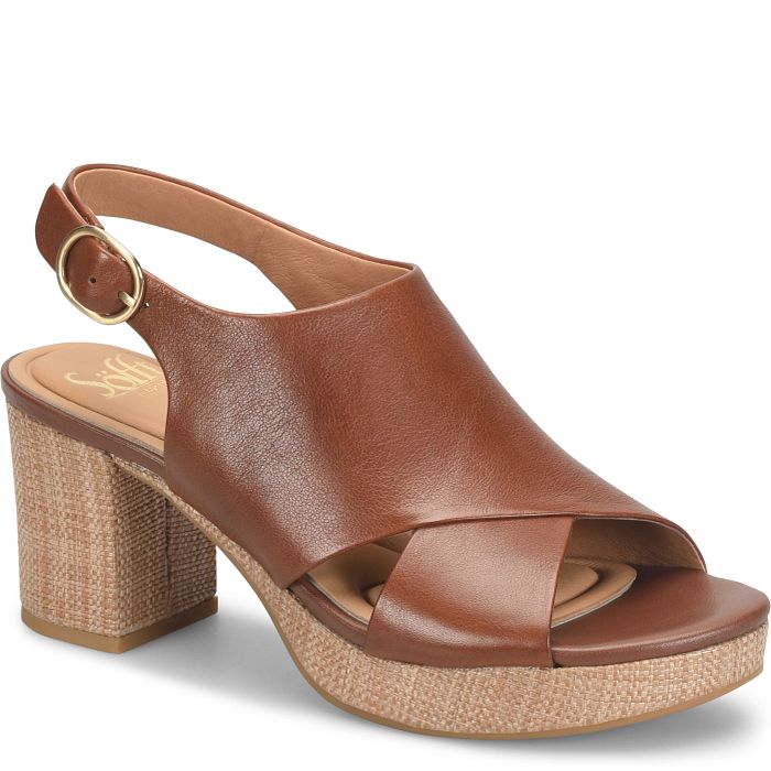 Söfft Liv Shop Heels Heeled Sandals Golden Brown (Brown)