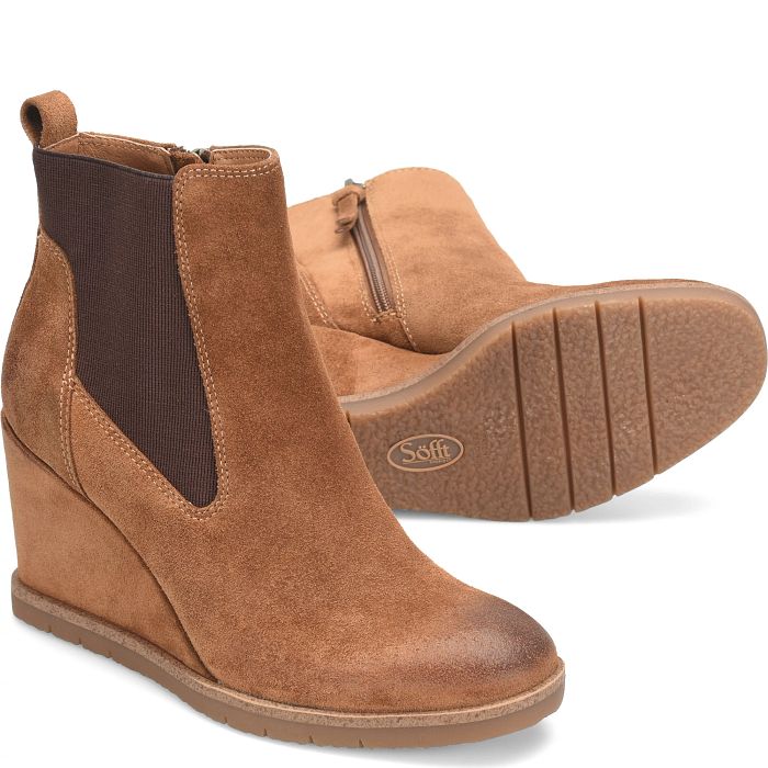 söfft Monica Shop Boots Ankle Boots & Booties Havana Brown Suede (Brown)