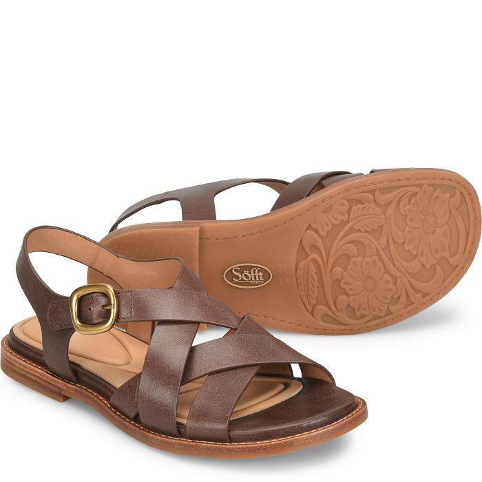söfft Nancy Shop Sandals Flat Sandals Cocoa Brown (Brown)