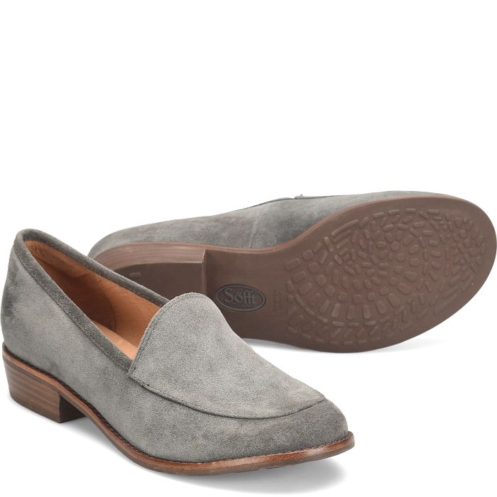söfft Napoli Shop Dress Dress Loafers Smoke Suede (Grey)