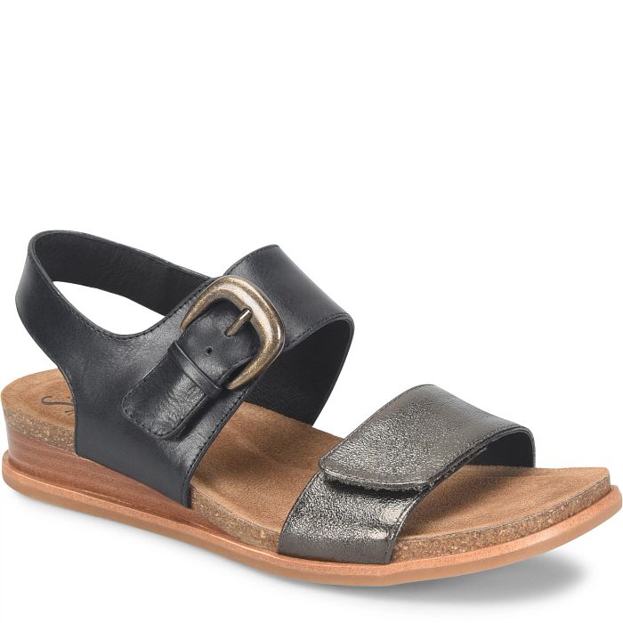 Söfft Peggie Shop Sandals Wedge Sandals Black/Dark Pewter (Black)