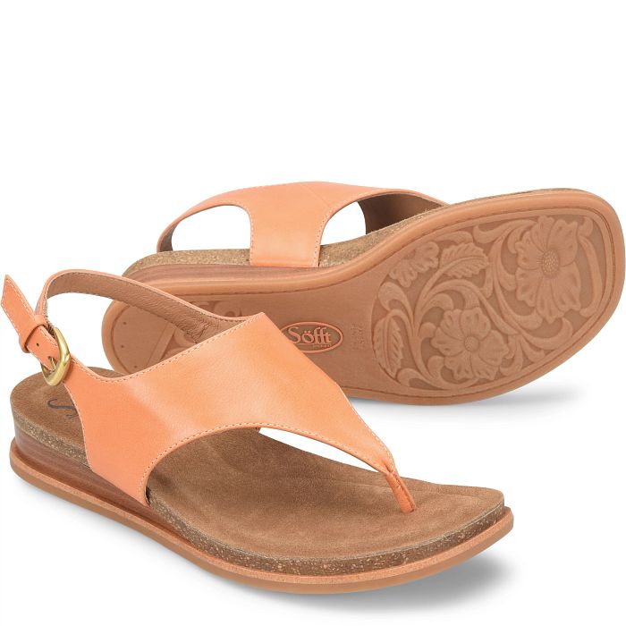 söfft Penelope Shop Sandals Wedge Sandals Sunset Orange (Orange)