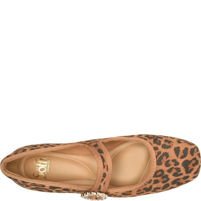 Söfft Peyton Shop Flats Ballet Flats Luggage (Animal Print)