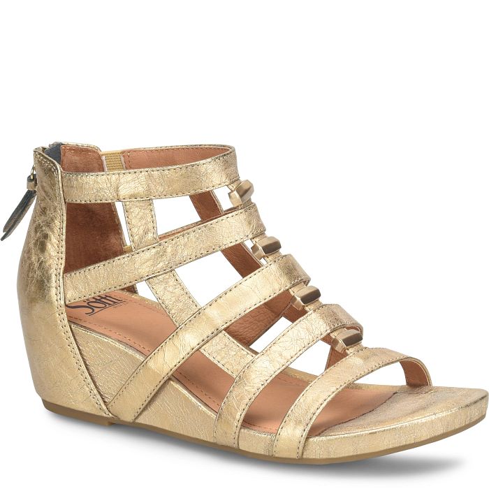 Söfft Rio II Shop Sandals Wedge Sandals Old Gold (Metallic)