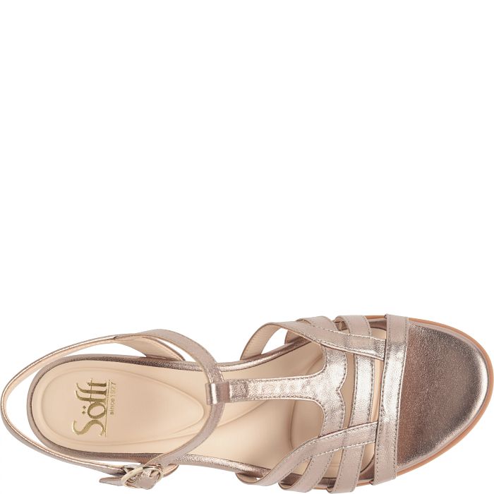 Söfft Scarlet Shop Heels Wedges Light Espresso (Metallic)