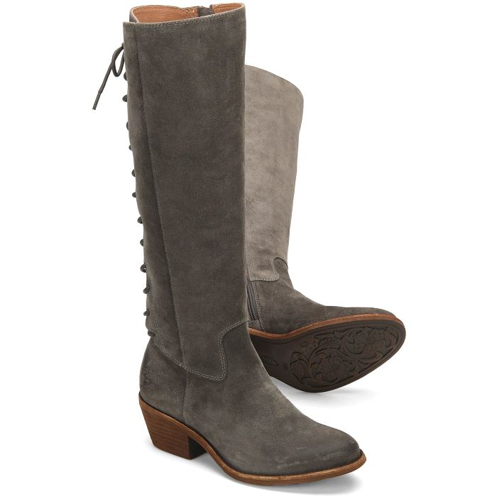 söfft Sharnell Heel Shop Boots Tall Boots Smoke Suede (Grey)