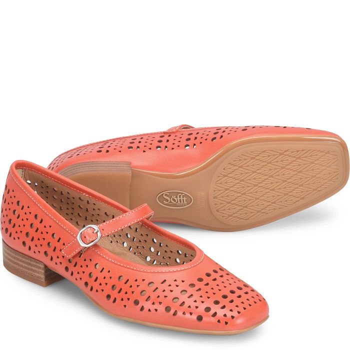söfft Ellie Shop Flats Ballet Flats Red Coral (Red)