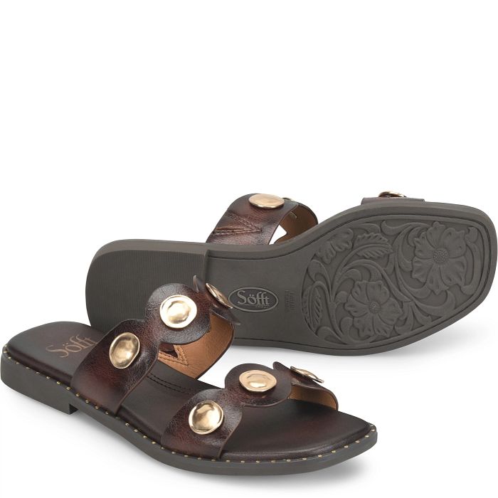 söfft Ezra Shop Sandals Flat Sandals Tobacco (Brown)