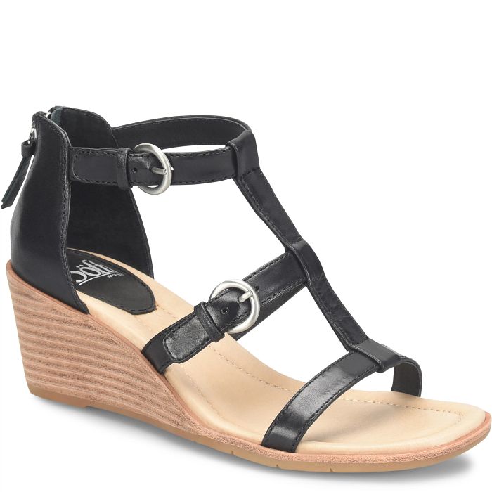 Söfft Gaige Shop Sandals Wedge Sandals Black