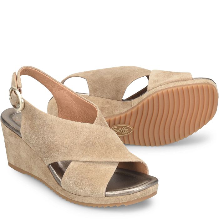 söfft Isabeth Shop Heels Wedges Barley (Tan)