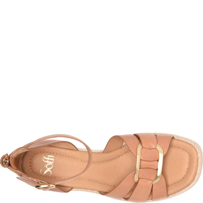 Söfft Ivy Shop Sandals Wedge Sandals Luggage (Tan)