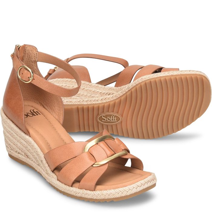söfft Ivy Shop Sandals Wedge Sandals Luggage (Tan)