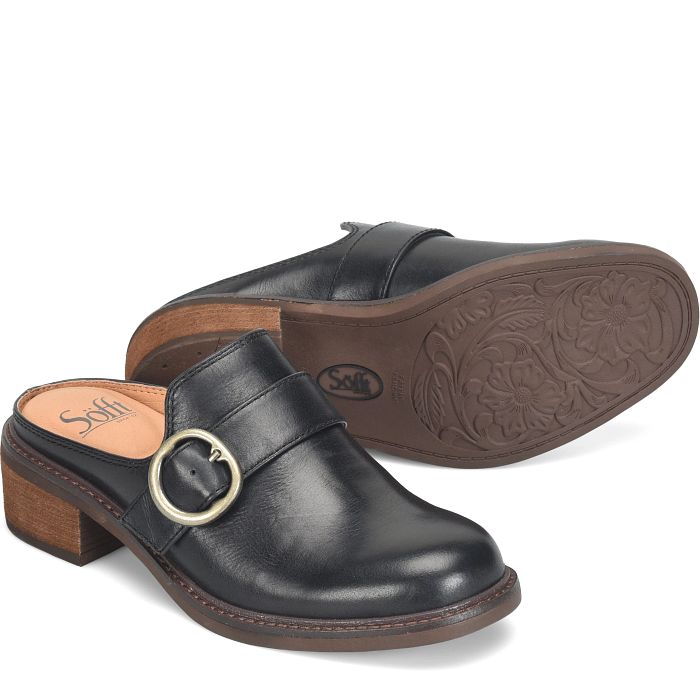 söfft Tiffany Shop Flats Mules Black