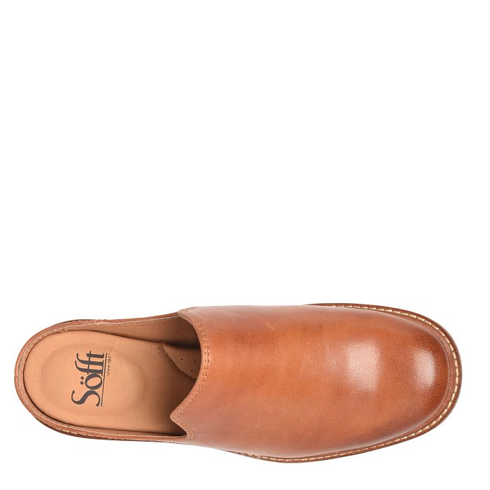 Söfft Trinity Shop Flats Mules Luggage (Tan)