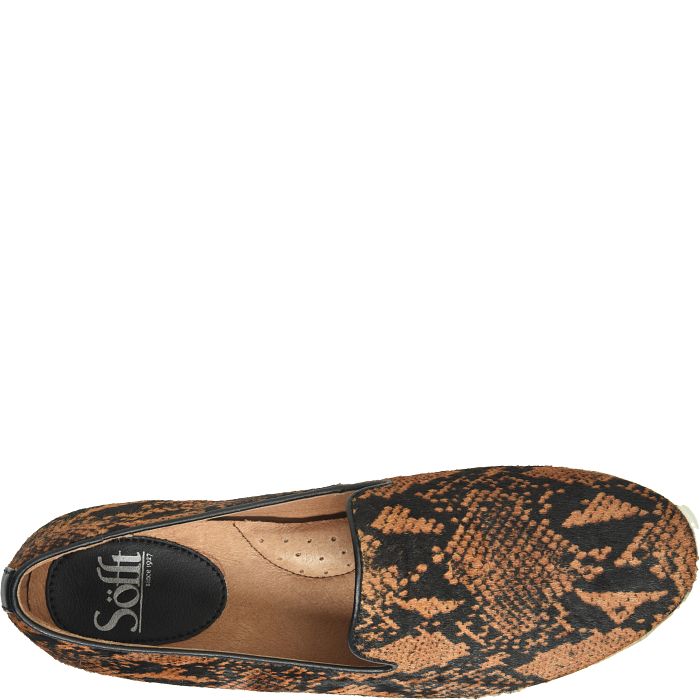 Söfft Somers Slip On Shop Sneakers Slip-On Sneakers Cognac Snake (Animal Print)