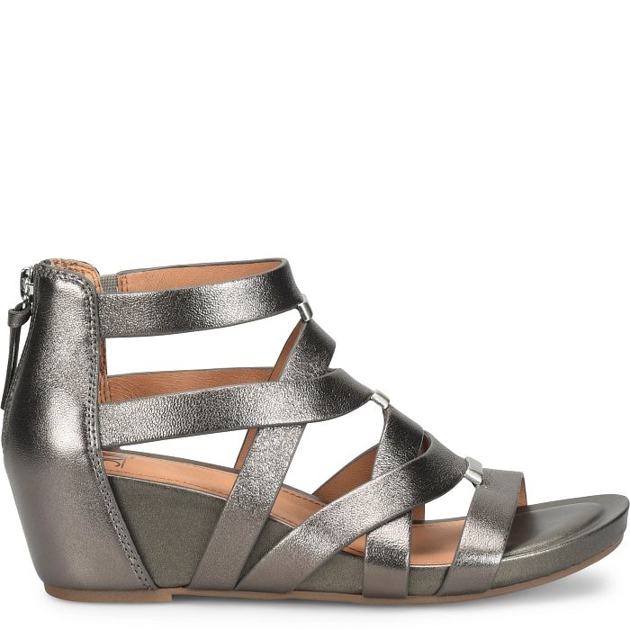 Söfft Vivi Shop Sandals Wedge Sandals Dark Pewter (Metallic)