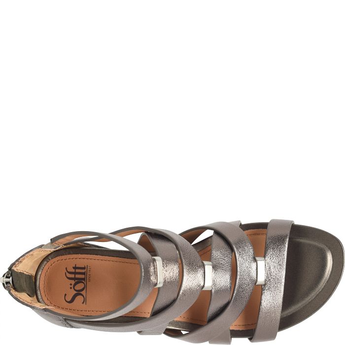 Söfft Vivi Shop Sandals Wedge Sandals Dark Pewter (Metallic)