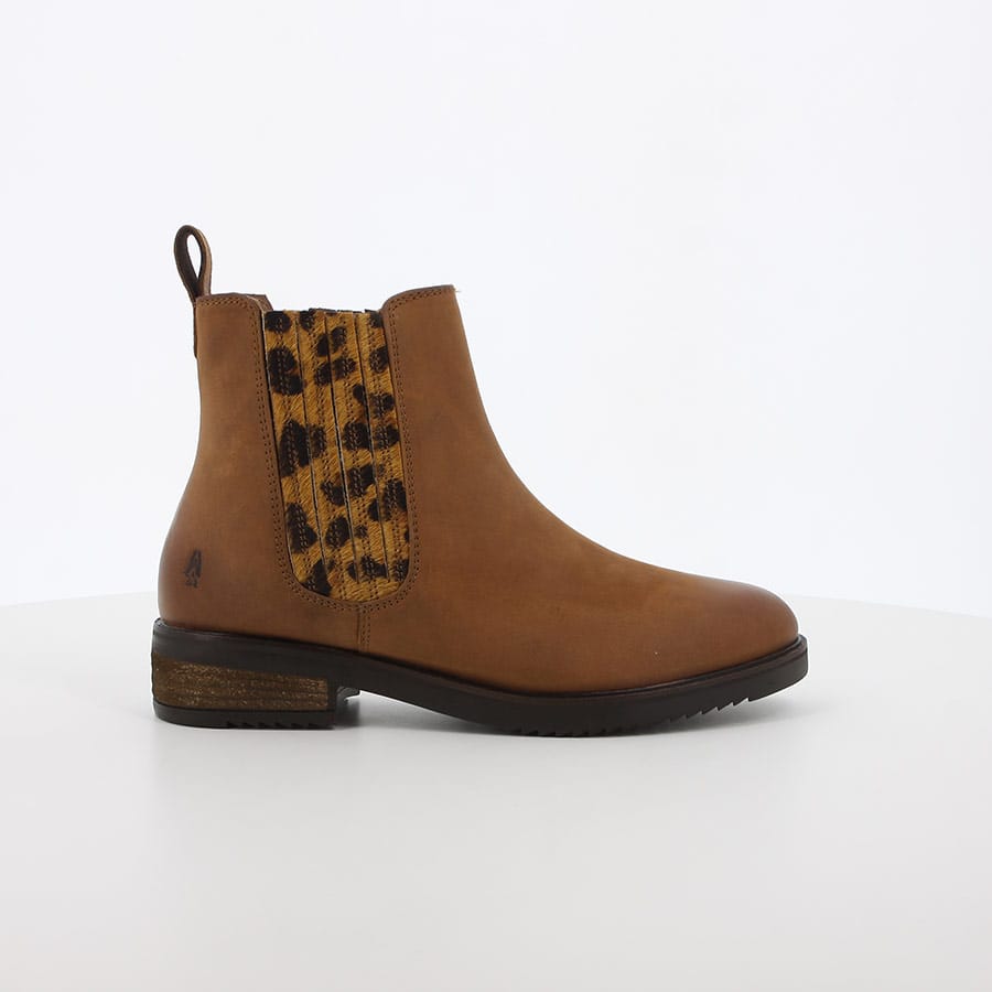 soft style Hush Huppies Stella Leather Ankle Boots Tan