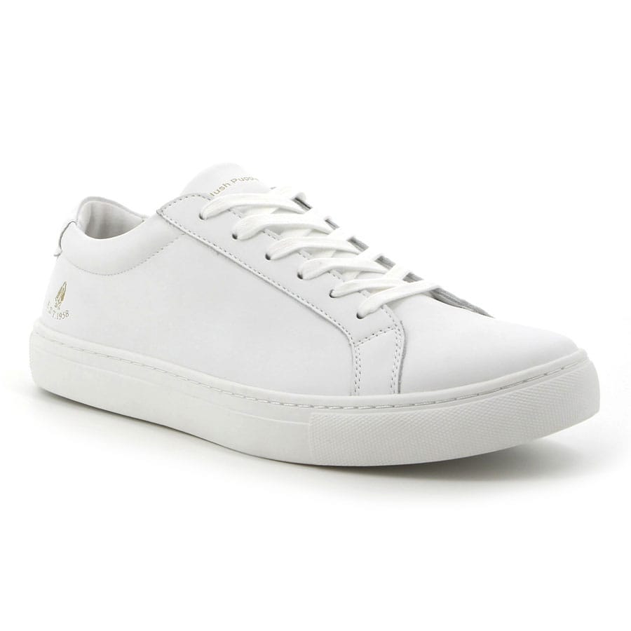 Soft Style Hush Puppies Adi Microfibre Leather Sneakers White