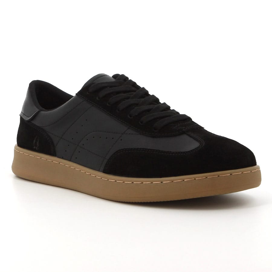 Soft Style Hush Puppies Alec Sneakers Black Leather