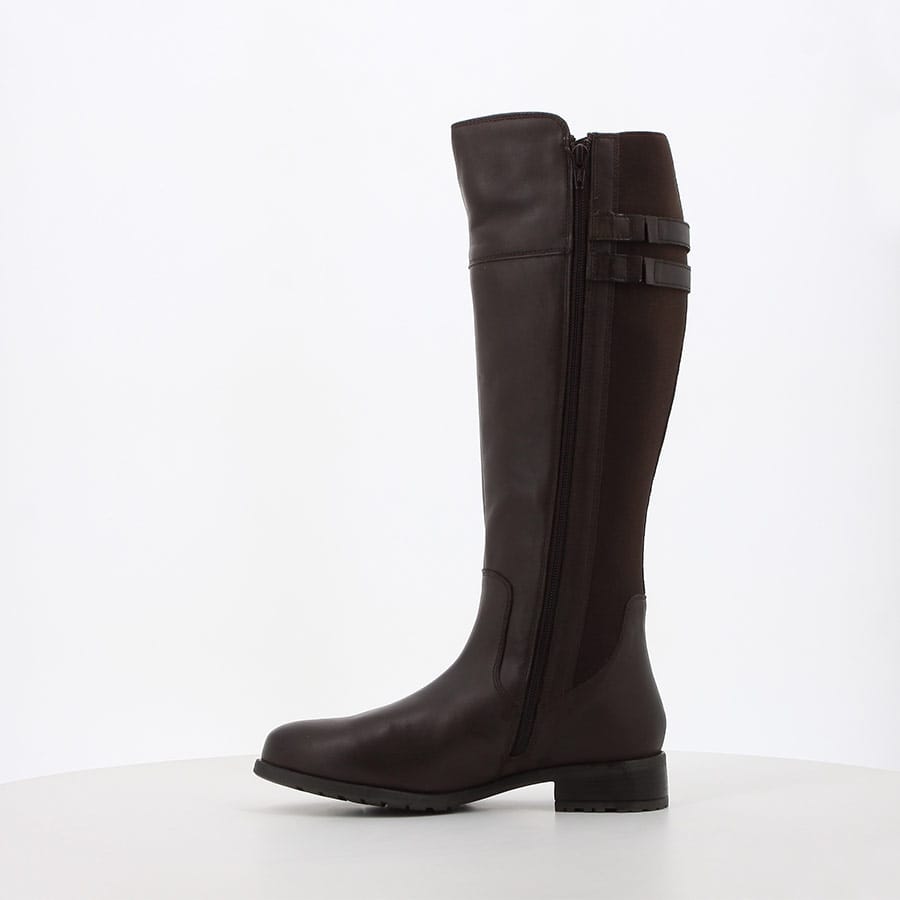 Soft Style Hush Puppies Arla Knee High Leather Boot Brown