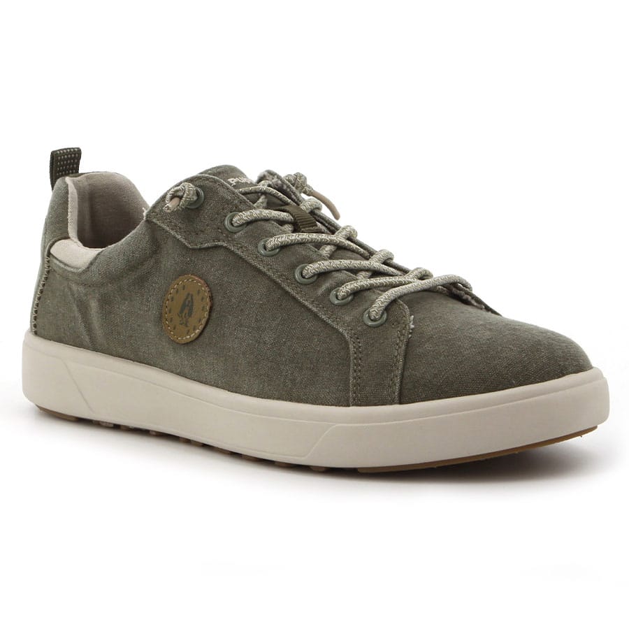 Soft Style Hush Puppies Atlas Sneakers Khaki Textile