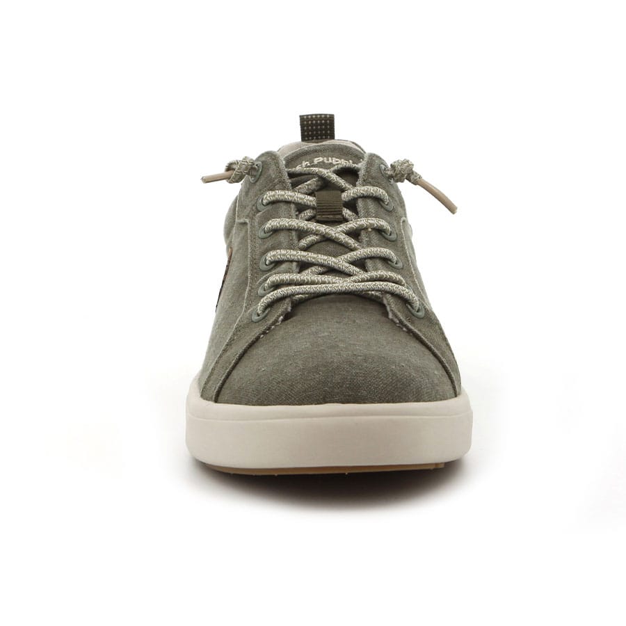 Soft Style Hush Puppies Atlas Sneakers Khaki Textile