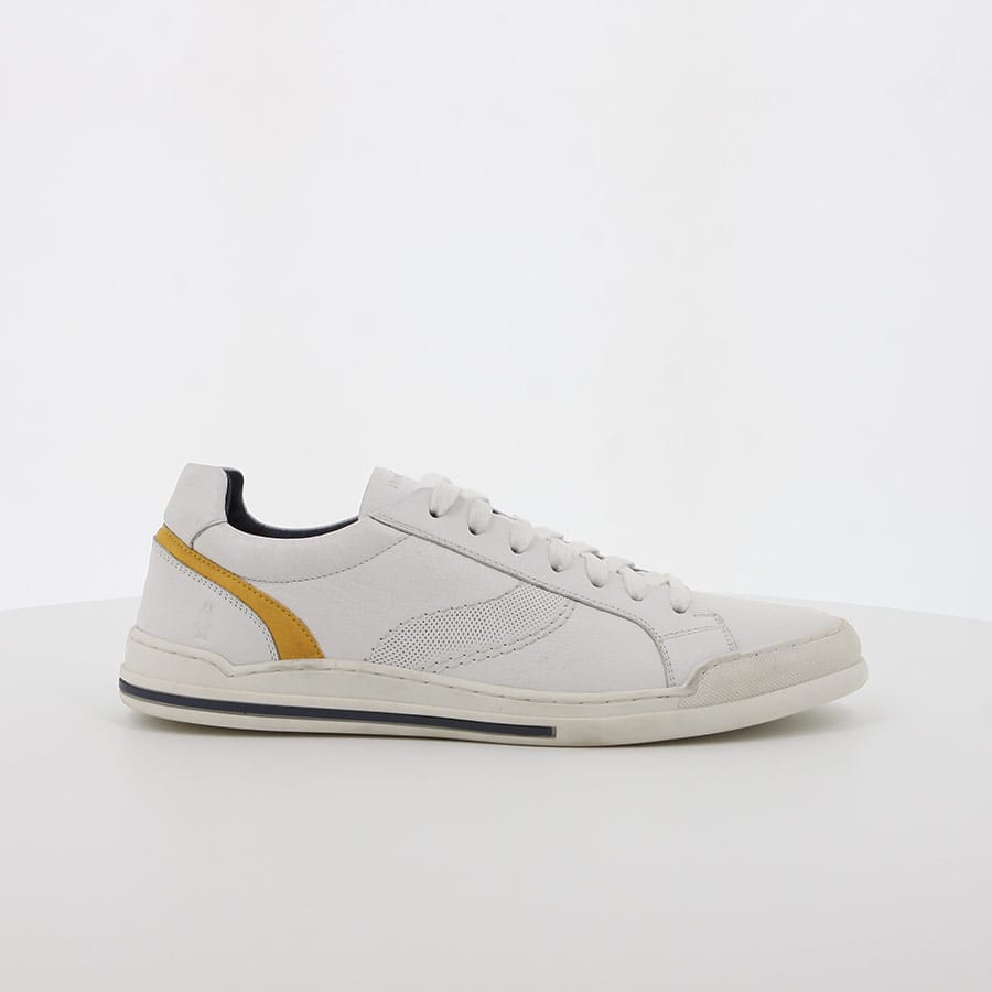 soft style Hush Puppies Bob Sneakers White Yellow Nubuck