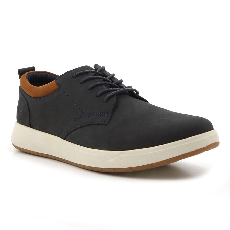 Soft Style Hush Puppies Bowen Casual Lace Up Navy Nubuck