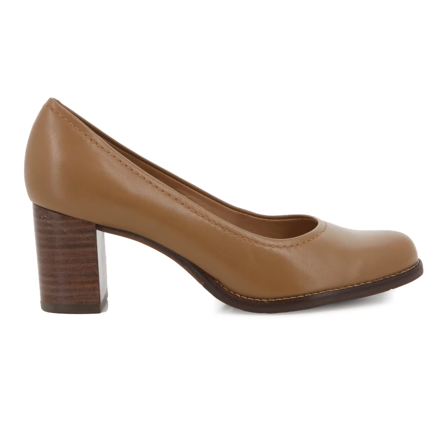 soft style Hush Puppies Brienne Heels Tan Viper Print Leather