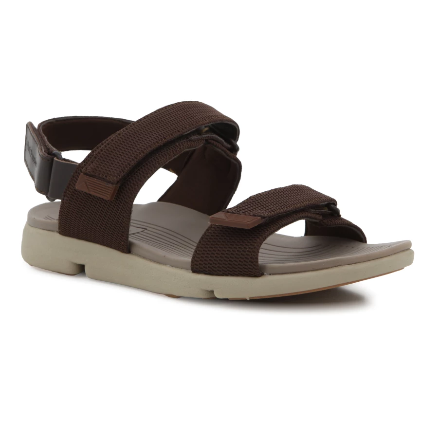 Soft Style Hush Puppies Caellum Sandals Brown Navy Neoprene Leather