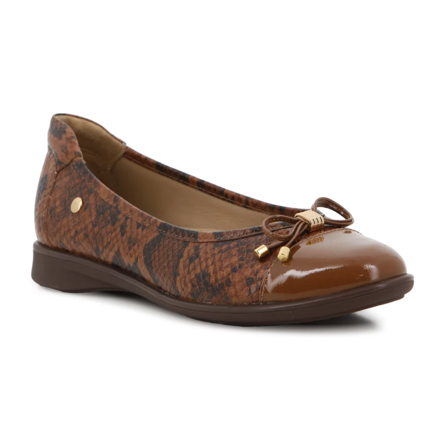 Soft Style Hush Puppies Carli Casuals Cognac Print Patent Leather