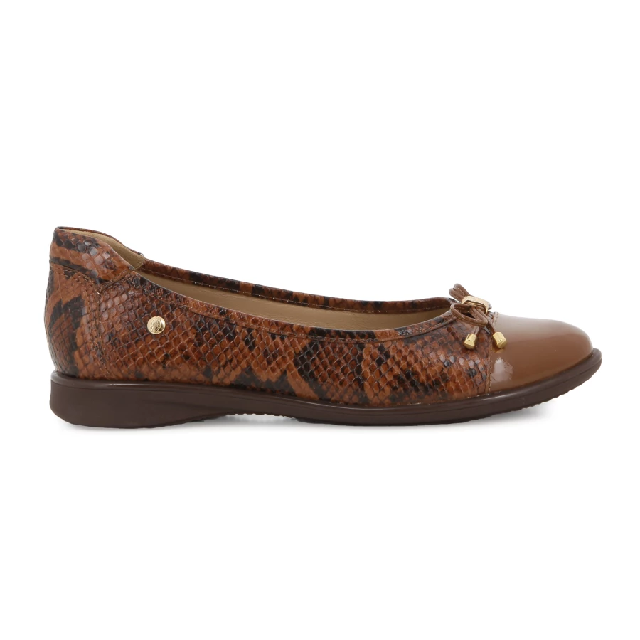 soft style Hush Puppies Carli Casuals Cognac Print Patent Leather