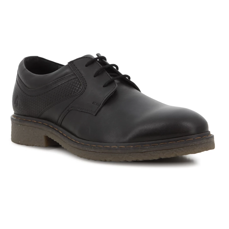 Soft Style Hush Puppies Chauncey Lace Up Black Leather