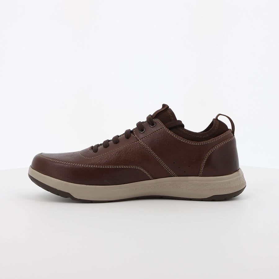 Soft Style Hush Puppies Diego Casual Lace Up Shoes Brown Leather