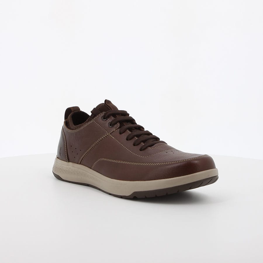 Soft Style Hush Puppies Diego Casual Lace Up Shoes Brown Leather