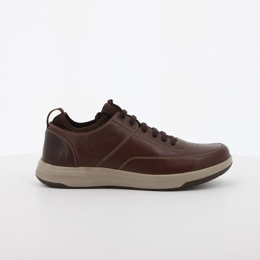 soft style Hush Puppies Diego Casual Lace Up Shoes Brown Leather