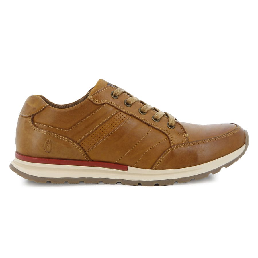 soft style Hush Puppies Draco Camel Leather Sneakers