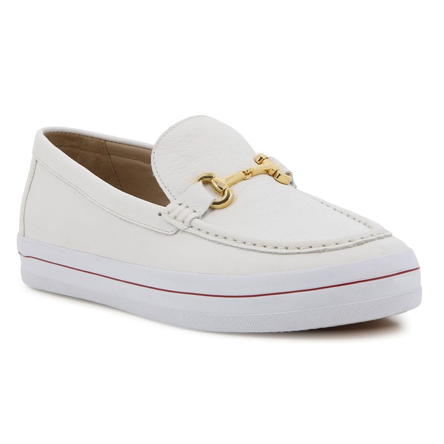 Soft Style Hush Puppies Elaina Branco White Slip On Nature Tumbled Leather