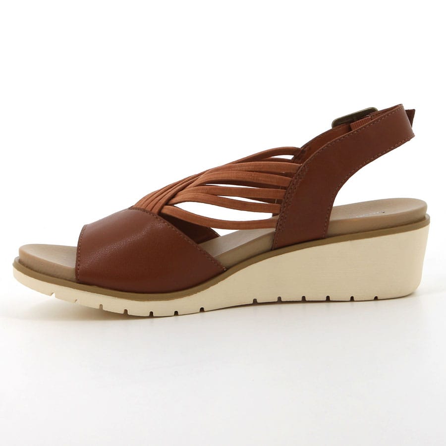 Soft Style Hush Puppies Everley Wedges Brown Leather