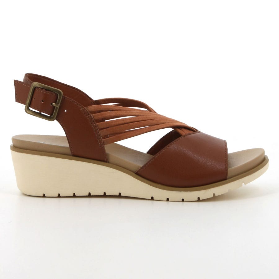 soft style Hush Puppies Everley Wedges Brown Leather