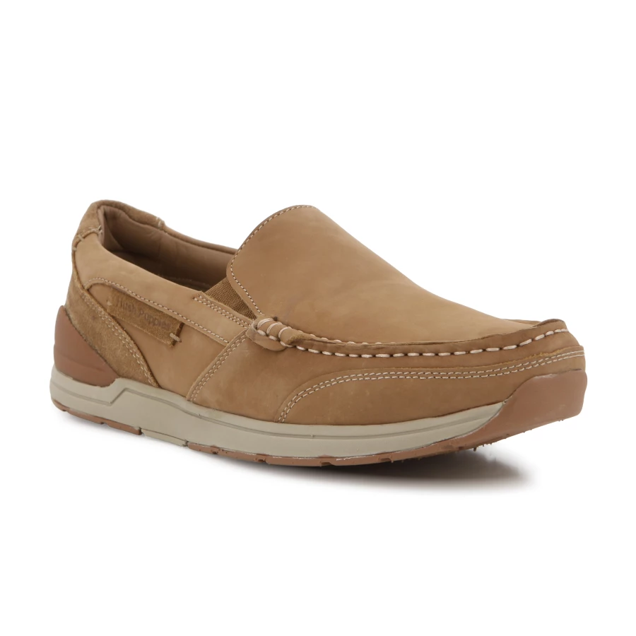 Soft Style Hush Puppies Falcon Mocc Toe Slip On Tan Nubuck