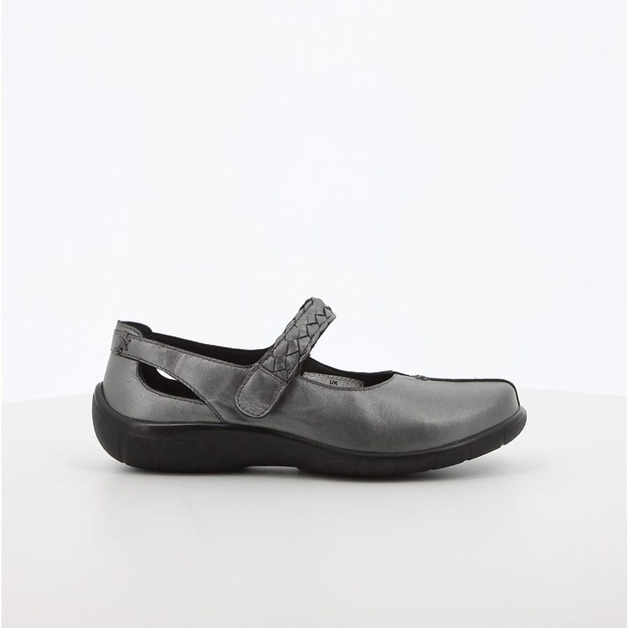 soft style Hush Puppies Fire Casuals Metallic Grey Sheep Leather