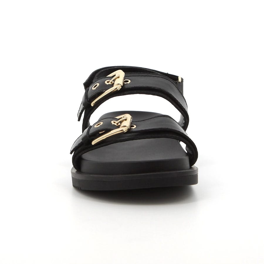 Soft Style Hush Puppies Geneva Sandals Black Leather