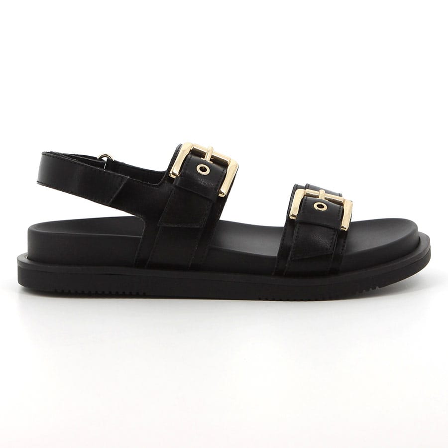 soft style Hush Puppies Geneva Sandals Black Leather