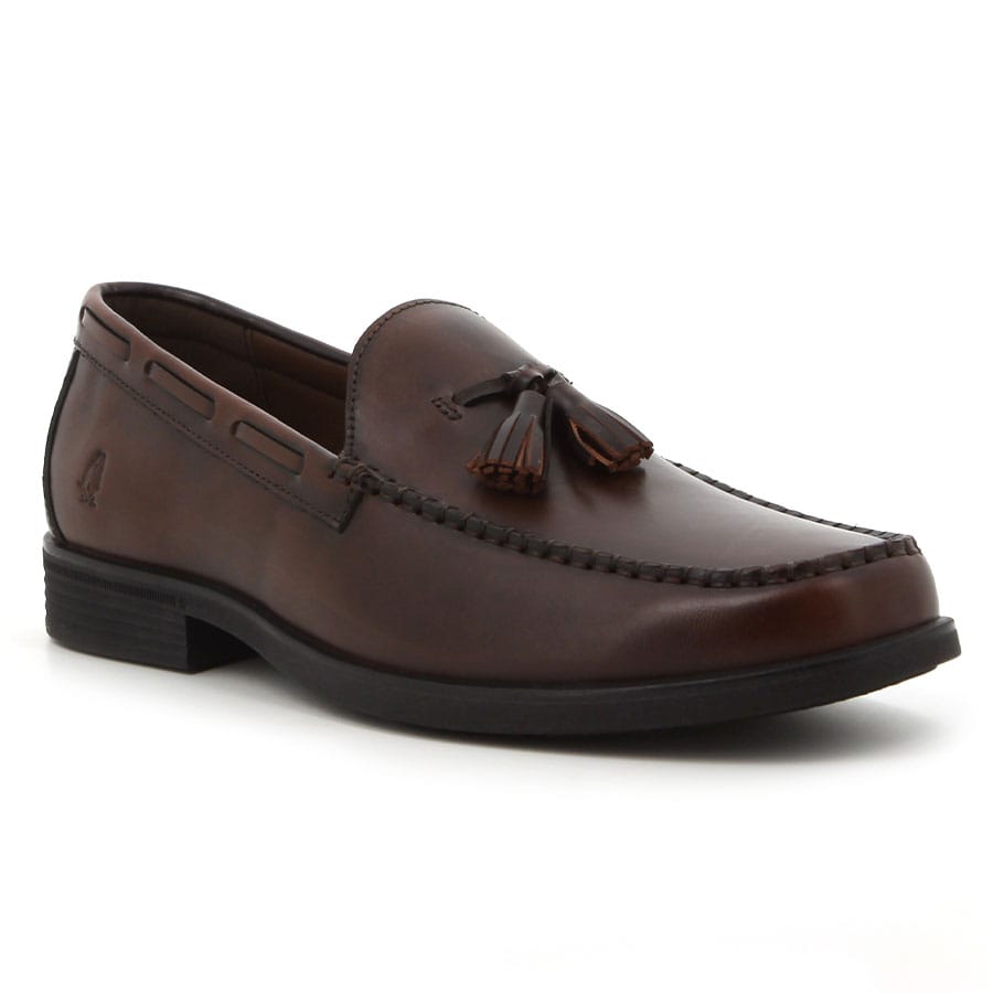 Soft Style Hush Puppies Gianni Leather Tassel Loafers Brown