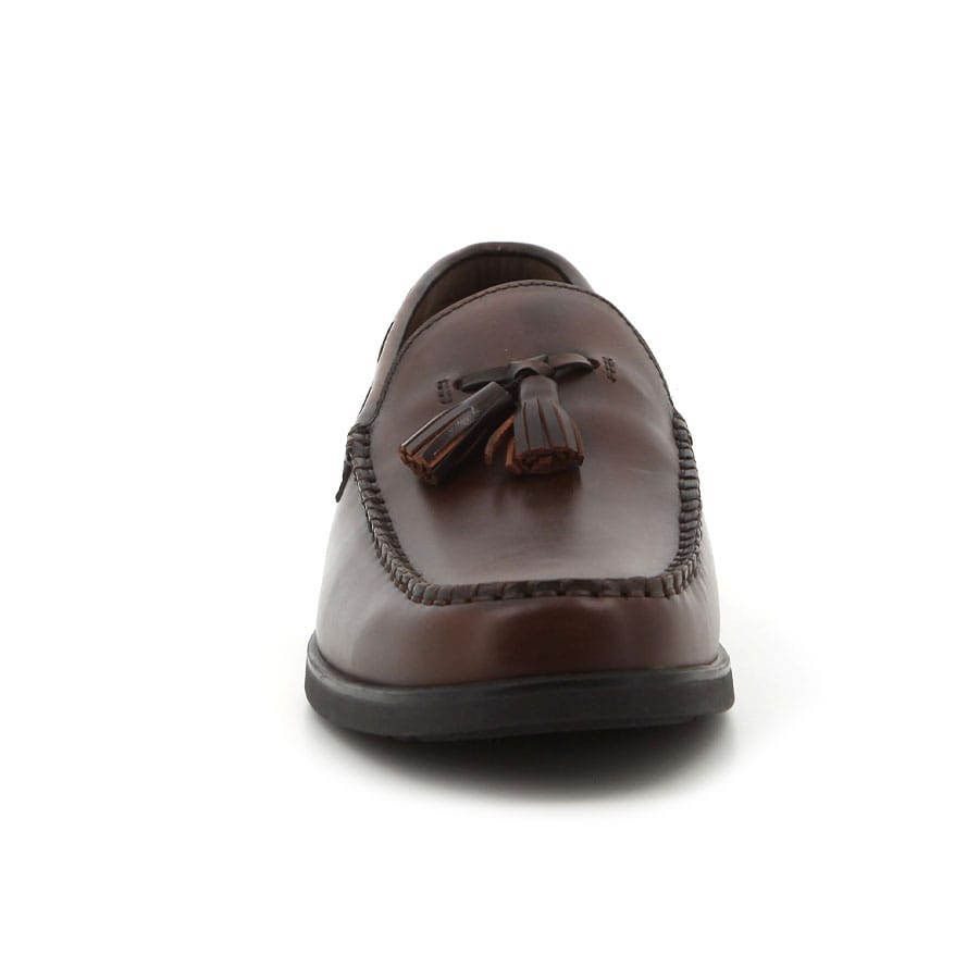 Soft Style Hush Puppies Gianni Leather Tassel Loafers Brown